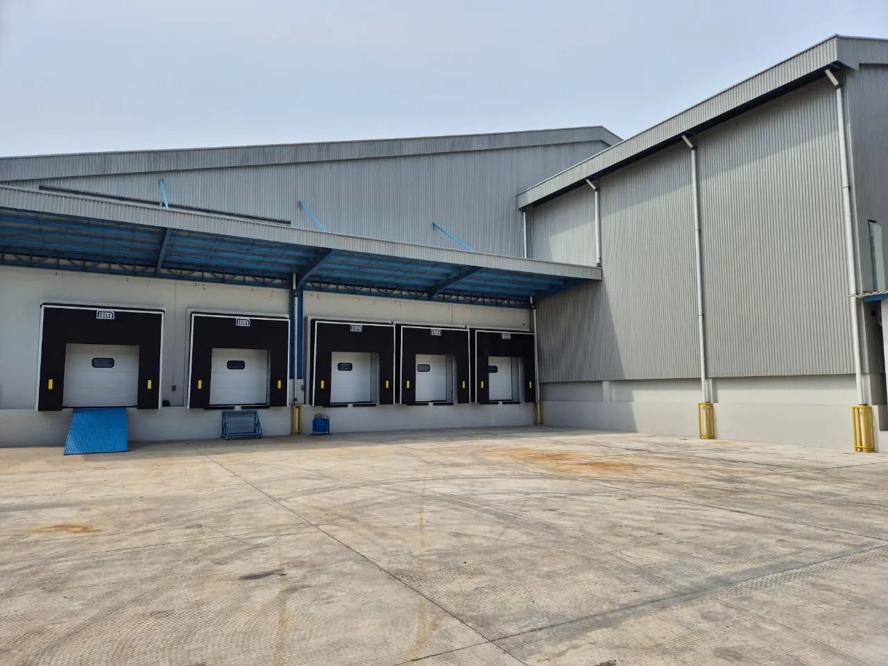 Racking inside a large cold storage warehouse